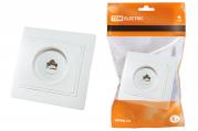 Таймыр Розетка RJ45  белая TDM(10шт)