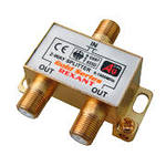 Делитель 2-Way Splitter +3 F разъёма Gold(10шт)
