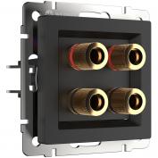 Веркель Розетка AUDIO  (мат.черная)(10шт)W1185008