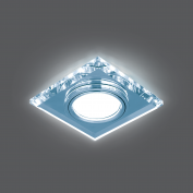 Св-к Backlight BL062 Квадрат. Кристалл/Хром, Gu5.3, LED 4100K (1/40шт)