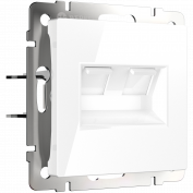 Веркель Розетка двойная Ethernet RJ45 (белый)