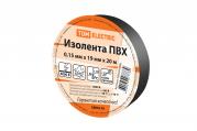 Изолента ПВХ 0,15*19мм Черная 20м ТДМ(1/10/180)