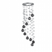 Св-к Brilliance PT016 Кристалл/Графит, Gu5.3  (1/30шт) снят