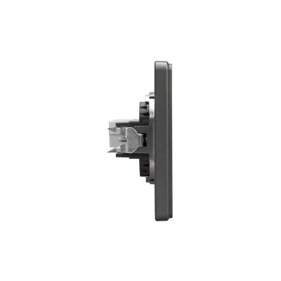 Розетка ROUND компьютерная RJ45 кат6 с/у титан KRANZ