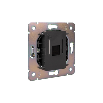 Розетка STRONG компьютерная RJ45 кат6 с/у антрацит KRANZ