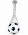Настольная лампа МЯЧ черно-белая h-30cm d-25cm E27 1*40w
