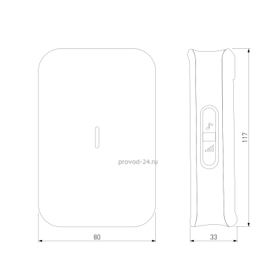 Звонок дверной - DBQ19M WL 36M IP44 /Белый