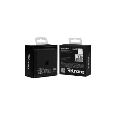 Розетка STRONG компьютерная RJ45 кат6 с/у антрацит KRANZ
