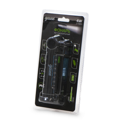 Фонарь автомобильный Gauss модель GFL803 4W 270Lm Li-ion 2000mAh LED 1/10