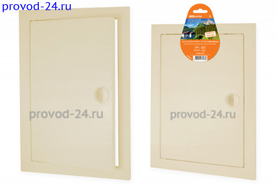 Люк ревизионный пластик, 300х400, слоновая кость, с ручкой TDM (3)